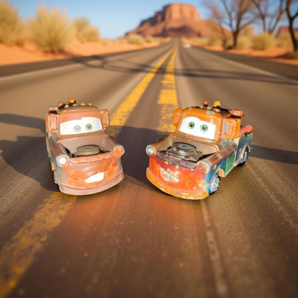 Mattel Disney Pixar Cars Mater Die-Cast Mater Race Team Toy Cars 1:55